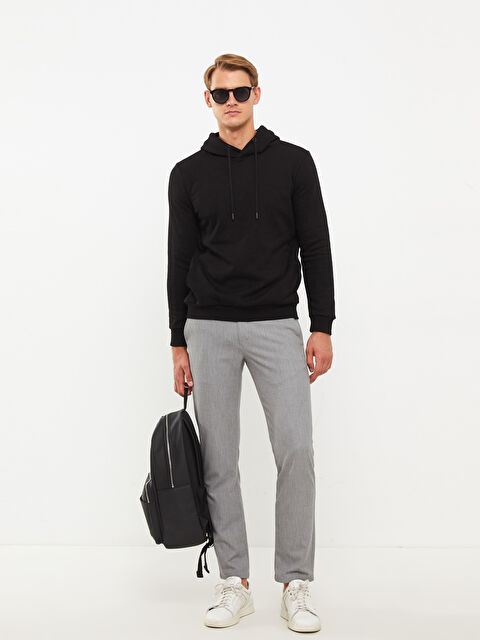 LCWAIKIKI Basic Uzun Kollu Erkek Kalın Hoodie - W21906Z8-CVL