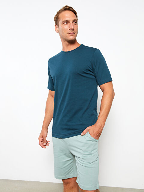 LCWAIKIKI Basic Bisiklet Yaka Penye Erkek Tişört - W21923Z8-QGE