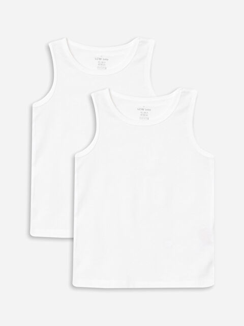 LCW baby Bisiklet Yaka Basic Erkek Bebek Atlet 2'li - W21959Z1-R9J