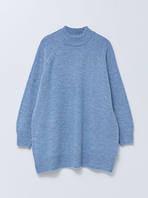 LCW Modest Dik Yaka Kadın Triko Tunik - W21993Z8-S0T