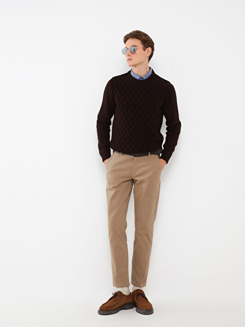 LCWAIKIKI Classic Dar Kalıp Gabardin Erkek Chino Pantolon - W22195Z8-GNL