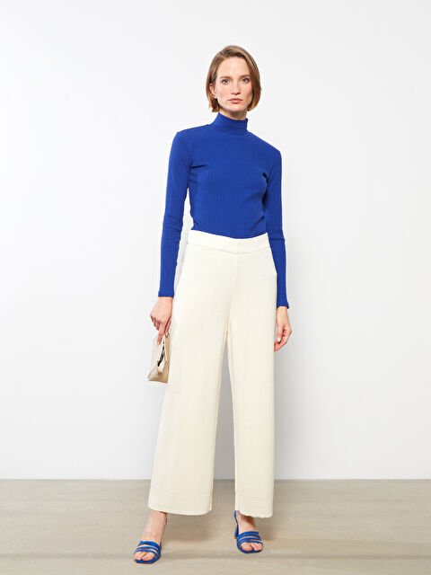 LCWAIKIKI Classic Women's Elasticated Waist Plain Knitwear Trousers - W22360Z8-R9J