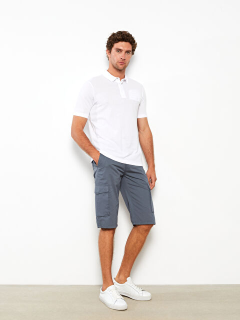 LCWAIKIKI Classic Standart Kalıp Gabardin Erkek Şort - W22412Z8-SSD