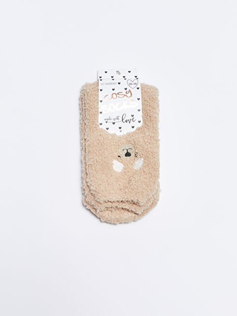 LCW DREAM Embroidered Women's Homewear Socks - W22798Z8-FNR