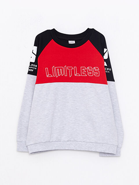 LCW Kids Crew Neck Printed Long Sleeve Boys' T-Shirt - W23014Z4-CVL