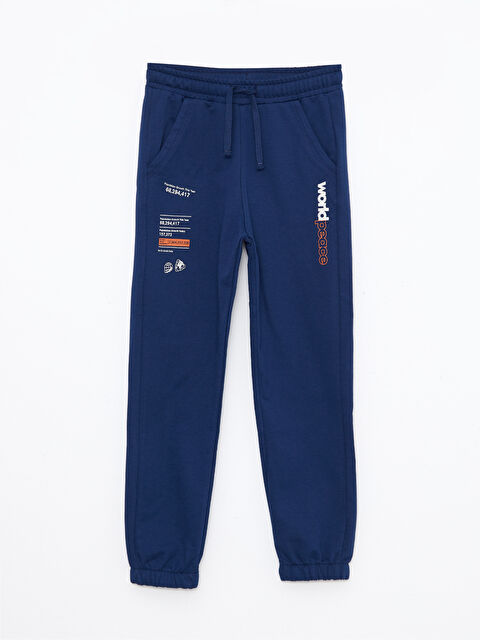 LCW Kids Elastic Waist Printed Boys' Jogger Sweatpants - W23329Z4-JC7