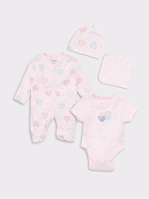 LCW baby Baskılı Prematüre Kız Bebek Hastane Çıkış Seti - W23425Z1-LSZ