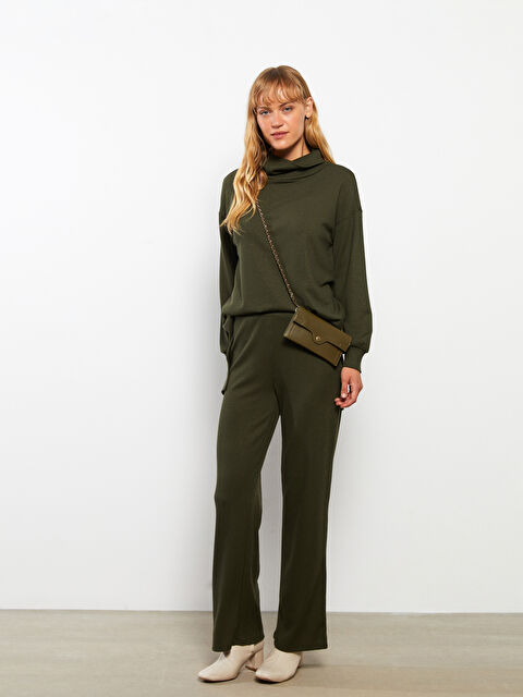 LCWAIKIKI Basic Kadın Beli Lastikli Düz Eşofman Altı - W23531Z8-RNU