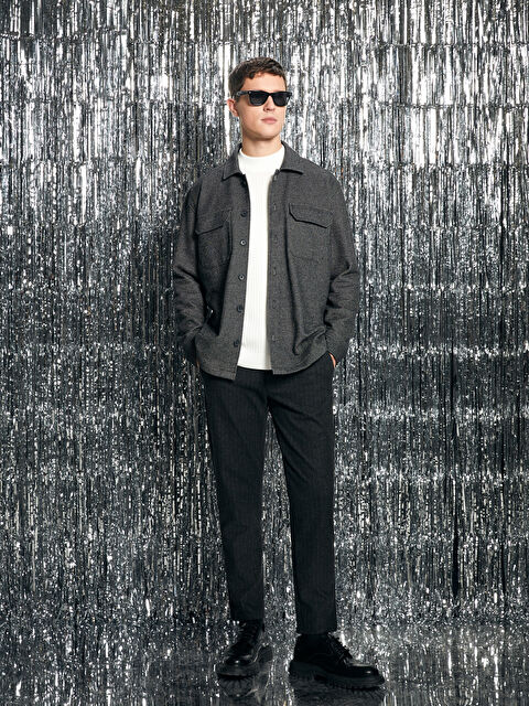 LCW Vision Slim Fit Çizgili Erkek Pantolon - W23669Z8-LE0