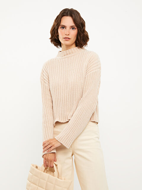 XSIDE Funnel Neck Women's Knit Sweater - W23749Z8-S0L