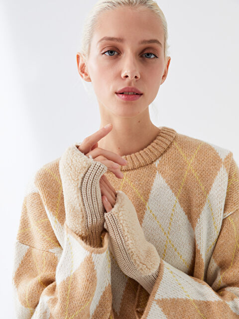 LCW ACCESSORIES Kadın Triko Yarım Parmak Eldiven - W24188Z8-KNF