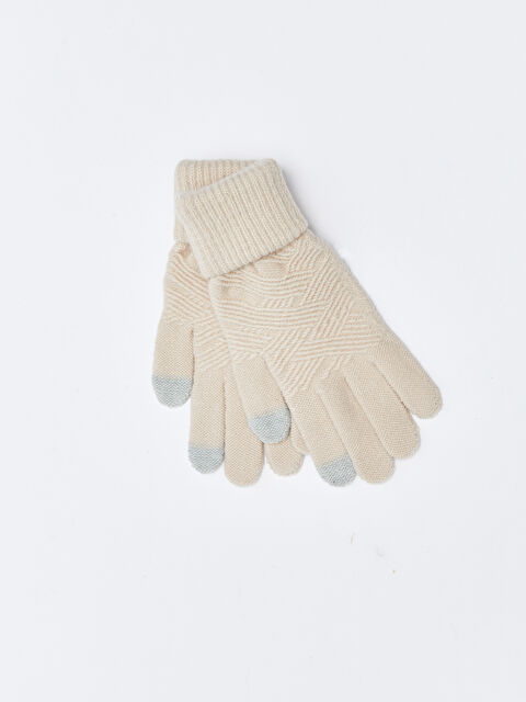 LCW ACCESSORIES Dokunmatik Detaylı Kadın Eldiven - W24190Z8-D5R