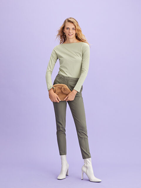 LCWAIKIKI Basic Kadın Dar Fit Düz Pantolon - W24286Z8-HDQ