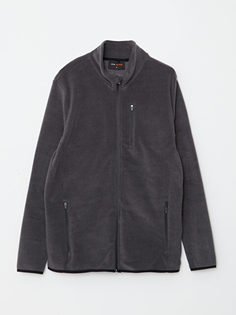LCW Casual Standard Fit Turtle Neck Fleece Men's Sports Cardigan