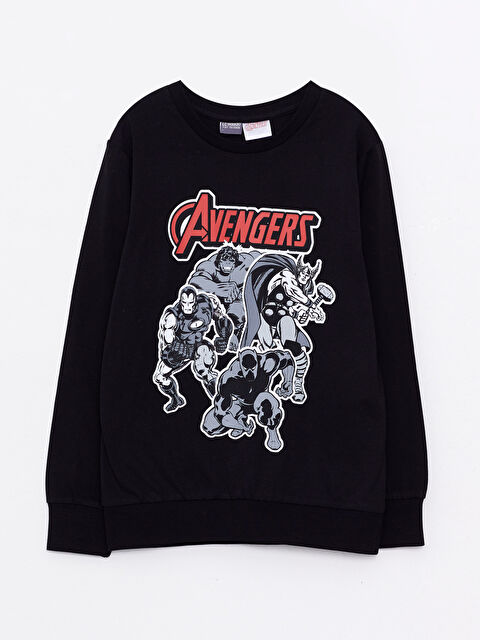 LCW Kids Crew Neck Avengers Printed Long Sleeve Boy T-shirt - W24822Z4-CVL