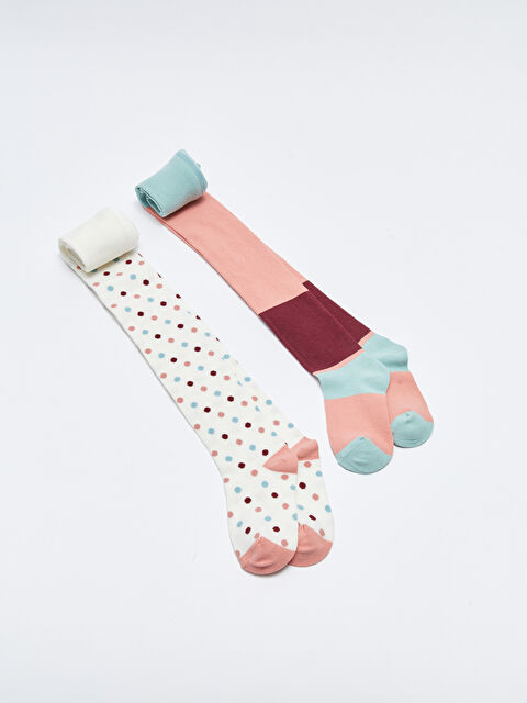 LCW Kids Ciorapi cu model pentru Fete, 2 bucăți - W25115Z4-EEW