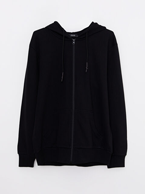 XSIDE Standart Kalıp Kapüşonlu Erkek Spor Hırka - W25139Z8-CVL