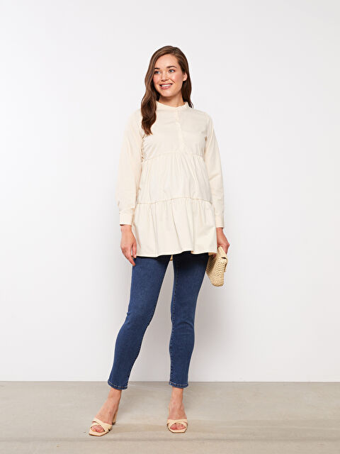 LCWAIKIKI Maternity Karın Panelli Mercury Skinny Fit Düz Cep Detaylı Hamile Rodeo Jean Pantolon - W25158Z8-507