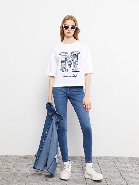 LCW Jeans Mercury Skinny Fit Düz Cep Detaylı Kadın Rodeo Jean Pantolon - W25280Z8-507