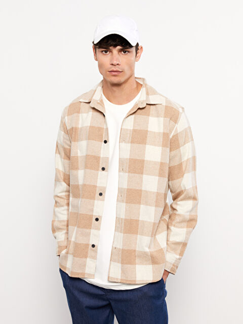 XSIDE Regular Fit Uzun Kollu Ekose Erkek Oduncu Gömlek - W25472Z8-LKQ