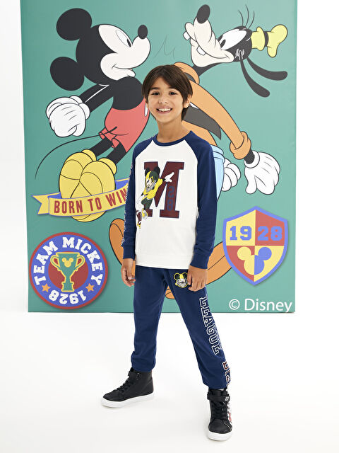 LCW Kids Beli Lastikli Mickey Mouse Baskılı Erkek Çocuk Jogger Eşofman Altı - W25672Z4-HEU
