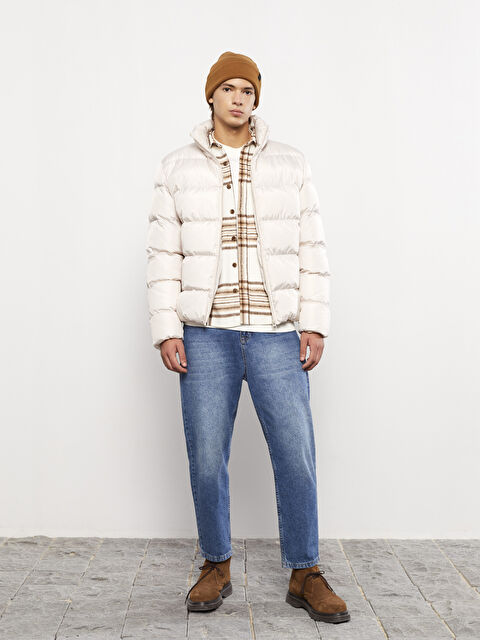 XSIDE Standart Kalıp Dik Yaka Erkek Şişme Mont - W25750Z8-RTA