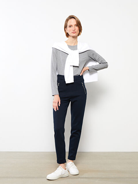 LCWAIKIKI Basic Kadın Beli Lastikli Düz Eşofman Altı - W25865Z8-E1J