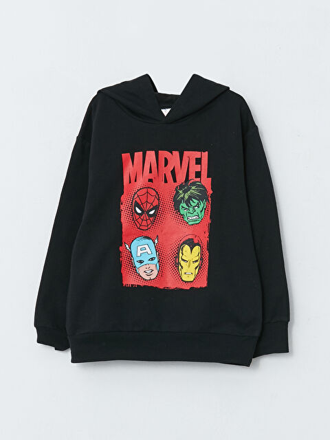 LCW Kids Суитчър с качулка Marvel с отпечатка и дълъг ръкав за момчета - W25981Z4-CVL