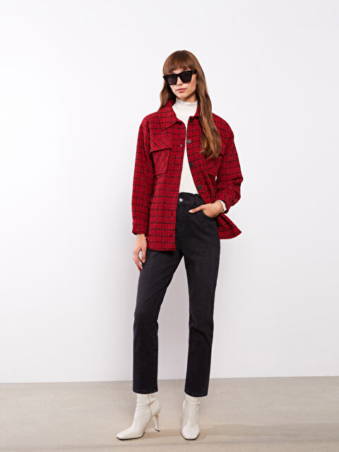 LCWAIKIKI Classic Kadın Paperbag Düz Jean Pantolon - W26660Z8-KSK