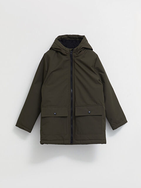 LCW ECO Kapüşonlu Basic Erkek Çocuk Mont - W26685Z4-SGU