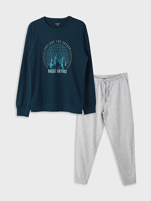 LC WAIKIKI Set Pijama Bărbați Imprimat Croială Strâmtă - W26935Z8-LAL