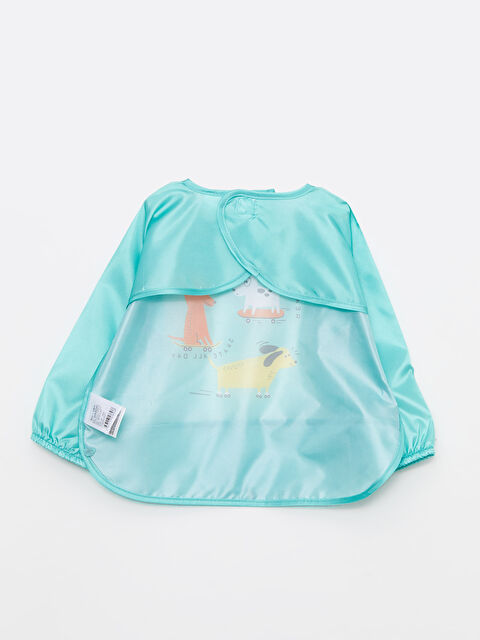 LCW baby Bisiklet Yaka Uzun Kollu Baskılı Mama Önlüğü - W27234Z1