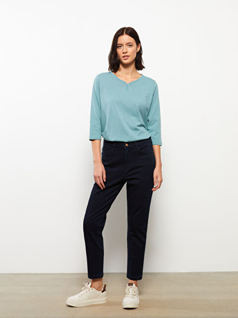 LCWAIKIKI Basic Kadın Slim Fit Düz Jean Pantolon - W27247Z8-309