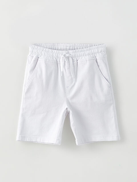 LCW Kids Beli Lastikli Basic Gabardin Erkek Çocuk Şort - W27450Z4-R9K