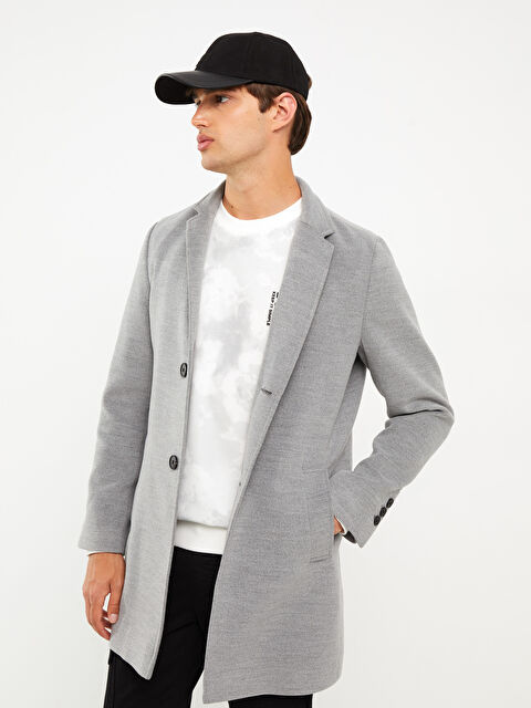 LCW Casual Standart Kalıp Dik Yaka Erkek Kaşe Kaban - W27661Z8-J2B