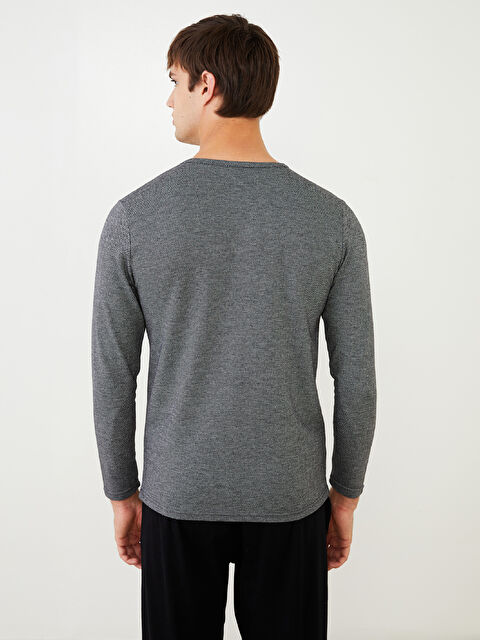 LC WAIKIKI Crew Neck Long Sleeve Men's Pyjama Top -W27931Z8