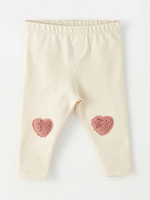 LCW baby Elastic Waist Embroidery Detailed Baby Girl Tights - W28221Z1-S6R