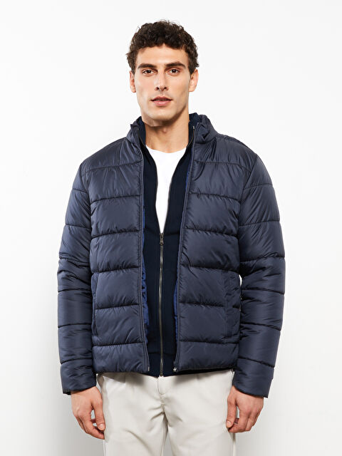 LCWAIKIKI Basic Standart Kalıp Dik Yaka Erkek Şişme Mont - W28326Z8-PEY