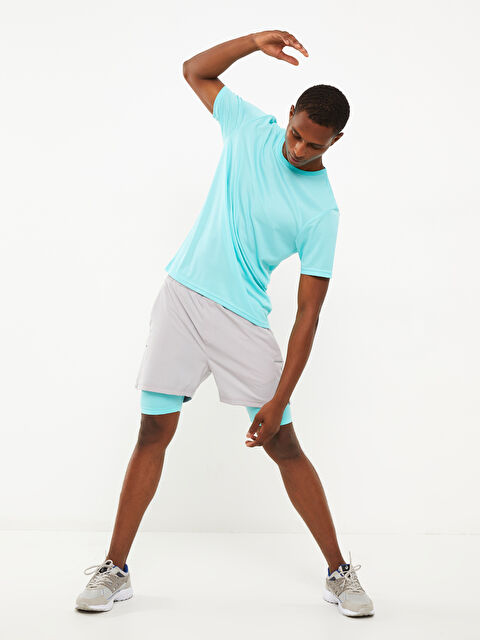 XSIDE ACTIVE Slim Fit Active Sports Men's Tights Shorts - W28448Z8-FLG