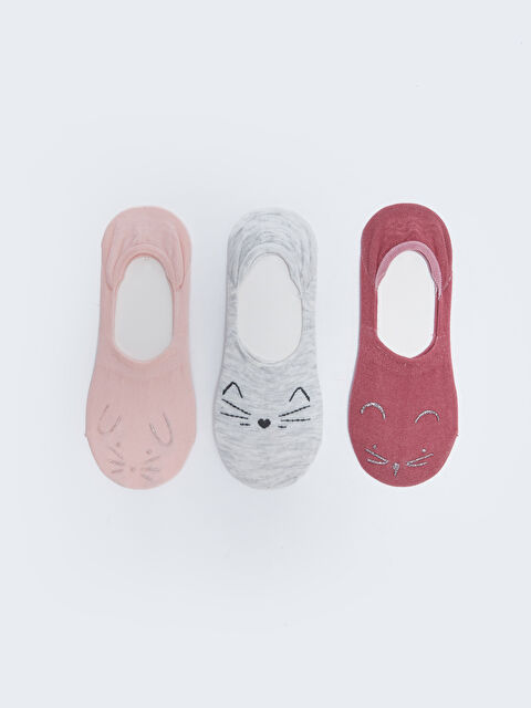 LCW DREAM Baskılı Kadın Babet Çorap 3'lü - W28482Z8-FUT