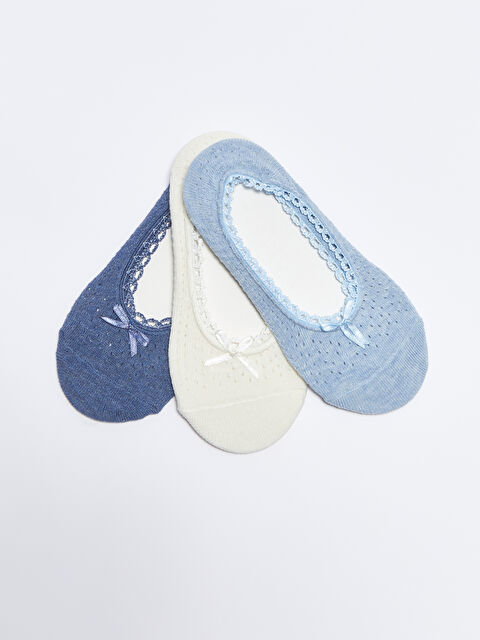 LCW DREAM Nakışlı Kadın Babet Çorap 3'lü Paket - W28483Z8-L8Y