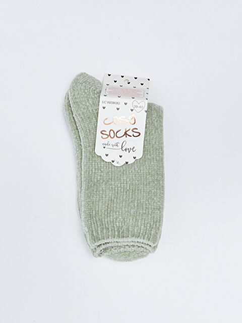 LCW DREAM Plain Velvet Women's Home Socks - W29223Z8-J1R