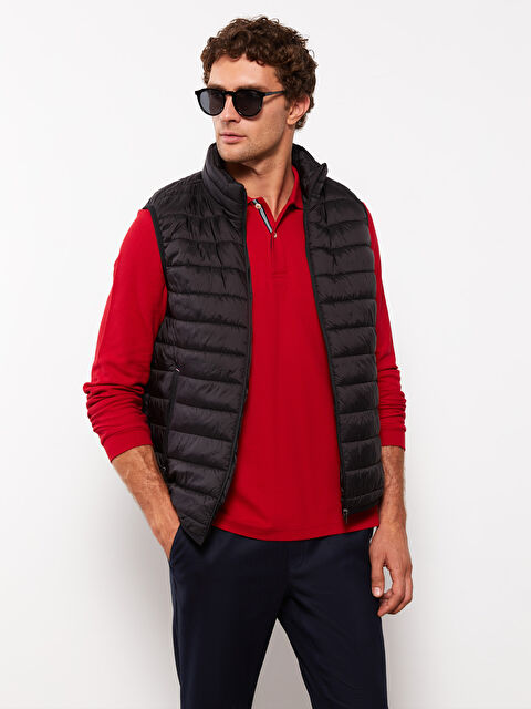 SOUTHBLUE Standart Kalıp Dik Yaka Erkek Şişme Yelek - W29319Z8-CVL