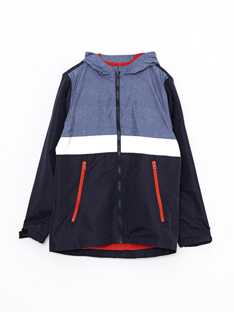 LCW Kids Hooded Color Block Boys' Raincoat - W29493Z4-LBF