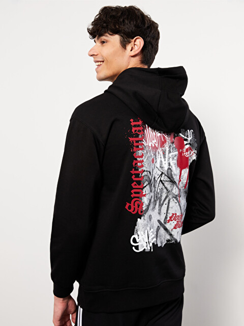 XSIDE Oversize Long Sleeve Printed Men's Thick Hoodie - W29899Z8