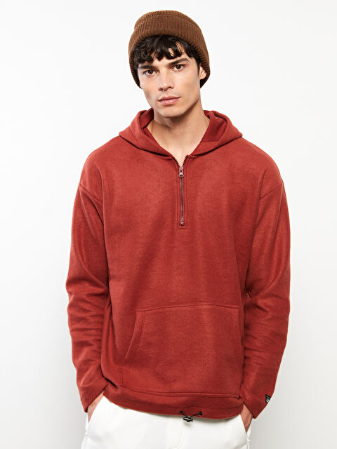 XSIDE Uzun Kollu Erkek Kalın Hoodie - W29998Z8-HJG