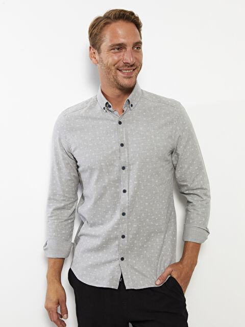 SOUTHBLUE Рубашка Мужская Слим Фит С Длинным Рукавом Узорчатая Твиловая - W2AA56Z8-LRW
