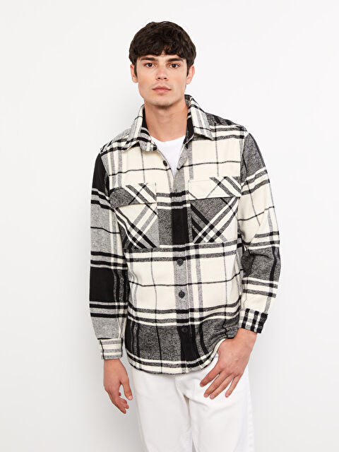 XSIDE Rahat Kalıp Uzun Kollu Ekose Erkek Oduncu Gömlek Ceket - W2AD13Z8-LKX