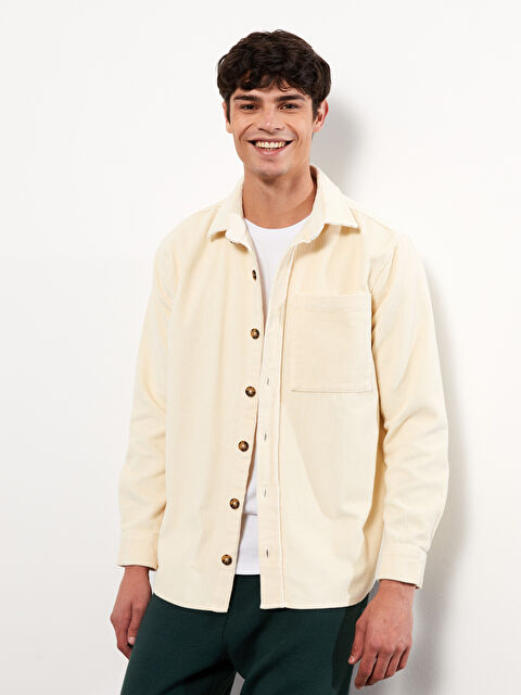 XSIDE Rahat Kalıp Uzun Kollu Erkek Gömlek Ceket - W2AD24Z8-J1F