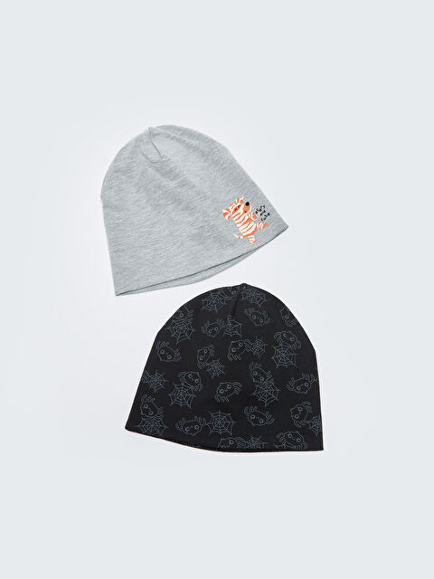 LCW baby Patterned Baby Boys' Beanie 2 Pack - W2AG22Z1-LAL